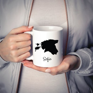 Estonia Mug Travel Map Hometown Moving Gift