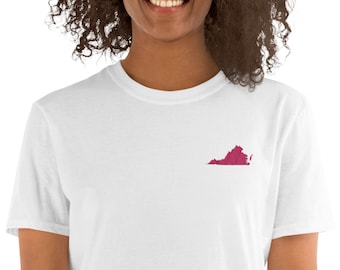 Virginia Shirt Home State Embroidered Map