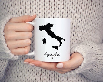 Italy Mug Travel Map Hometown Moving Gift