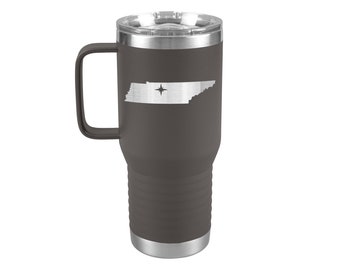 Mapa podróży Tennessee Tumbler Adopcja Prezent przeprowadzkowy 20 uncji