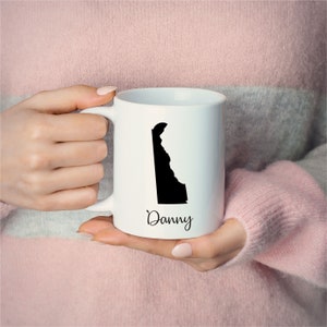 Delaware Mug Adoption Moving Gift Travel State Map