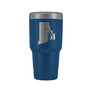 12 COLORES Rhode Island Tumbler Travel Map Adopción Regalo en movimiento 30oz