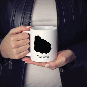 Uruguay Becher Reisekarte Heimatstadt bewegenGeschenk