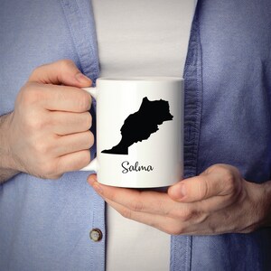 Maroc Mug Travel Carte Ville natale déménagement cadeau