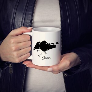 Taza de Singapur Mapa de viaje Ciudad natal Regalo de mudanza
