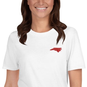 North Carolina Shirt Home State Embroidered Map