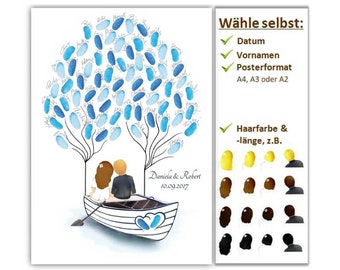 Fingerabdruckbaum, Weddingtree, Geschenke Hochzeit