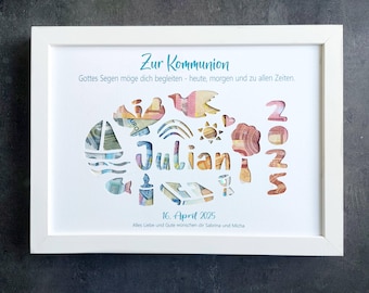 Personalized communion fish money gift for boys, baptism gift money for girls, communion gift, communion card money gifts