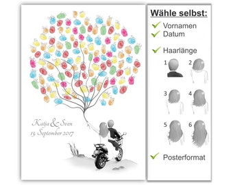 Hochzeit Geschenk personalisiert, Weddingtree, Geschenke Hochzeit Motorrad, Hochzeitsgeschenk Motorrad