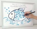 Communion gift fish, gift for communion confirmation, first communion gift personalized, guest book fingerprint fish boy product logo