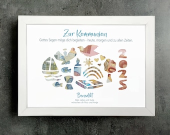 Geldgeschenk zur Kommunion, Konfirmation Geldgeschenk Fisch personalisiert, Taufe Geschenk Fisch personlisiert, Junge, Geldgeschenk Mädchen