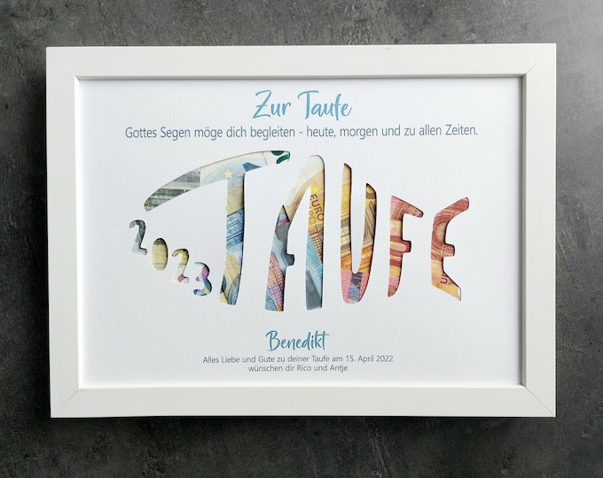 Taufe Geldgeschenk Individuelles Geschenk zur Taufe Geburt Etsy.de