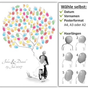 wedding tree Hochzeitsgeschenk Fingerabdruck-Baum Bild 1