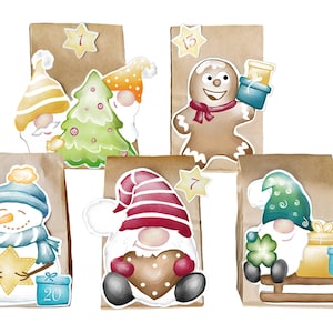 Advent calendar to fill, DIY Christmas calendar for children, Advent calendar adults, gnome Christmas calendar little things