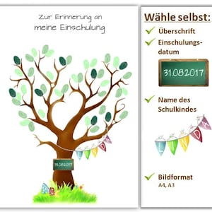 Geschenk Einschulung personalisiert, Einschulung Gästebuch, Geschenk Einschulung Jungen und Mädchen