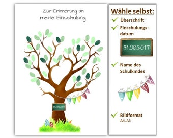 Geschenk Einschulung personalisiert, Einschulung Gästebuch, Geschenk Einschulung Jungen und Mädchen