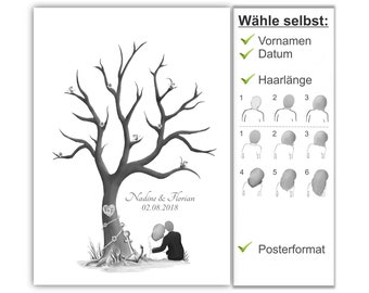 Fingerabdruckbaum, Weddingtree, Geschenke Hochzeit