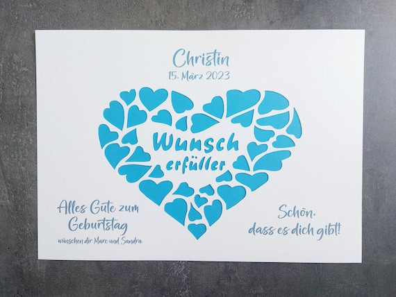 Die GEMME Venezia Gastgeschenk-Kärtchen Zum 1. Geburtstag – Hellblau Mit Persönlicher Gravur