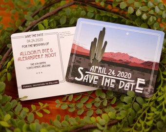 Cactus Save The Date Etsy