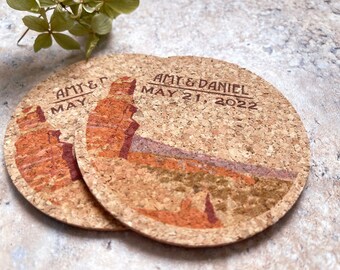 Palo Duro Cork Coaster Wedding Favors for Guests