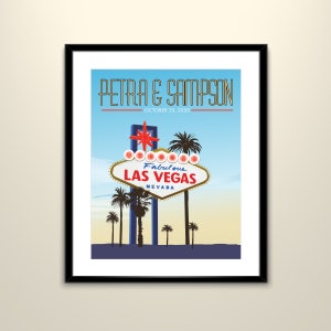 Vegas Wedding Gift, Las Vegas Wedding Picture Frame, Las Vegas Sign Poster, Las Vegas Wedding Invitation, Las Vegas Wedding Gifts for Couple