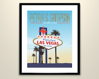 Vegas Wedding Gift, Las Vegas Wedding Picture, Las Vegas Sign Poster, Las Vegas Wedding Invitation, Las Vegas Wedding Gifts for Couple