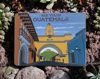 See you in Guatemala - Save the date 5X7 postcard - personalized notecard