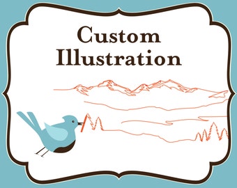 Custom Illustration Add On, Custom Design Add On, Custom Invitation Design, Landscape Illustration, Custom Artwork Invitation Template