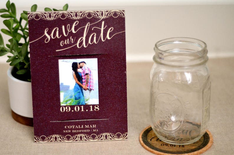 Personalized Coaster Save the Dates Cork Coasters Wedding Etsy