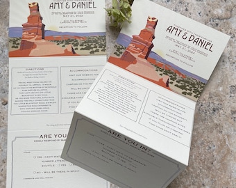 Palo Duro Wedding Trifold Invitation