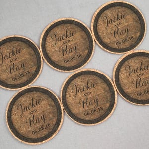 Wedding Favors for Guests, Wedding Coaster Favors, Rustic Wedding Coasters, Unique Wedding Favors, Wine Coasters Personalized, Wine Coaster image 3