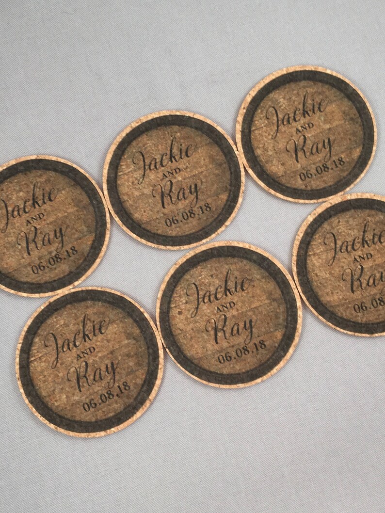 Wedding Favors for Guests, Wedding Coaster Favors, Rustic Wedding Coasters, Unique Wedding Favors, Wine Coasters Personalized, Wine Coaster image 3