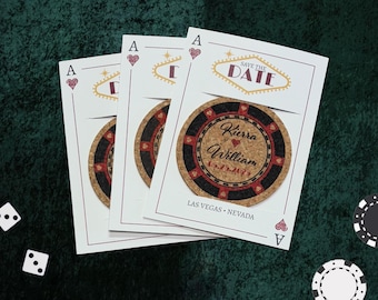 Save the Date Coasters, Casino Vegas Save the Date, Unique Save the Dates, Wine Coaster, Cork Coaster Save the Date, Coasters Party Favors