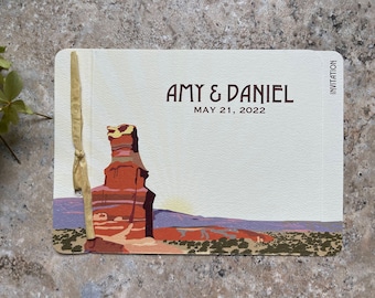 Palo Duro Booklet Livret Wedding Invitation