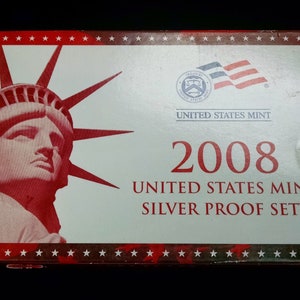20008 Silver US Proof Set - Mint Sets - Mint Coins - Proof Sets - Collectible coins - US Coins  - Vintage Coins - Coins
