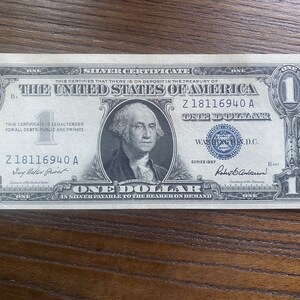 1957 1.00 Silver Certificate - Antique Notes - - Obsolete Notes - Collectible Currency - Small Notes - Silver Certificates