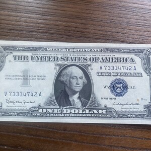 1957 1.00 Silver Certificate - Antique Notes - - Obsolete Notes - Collectible Currency - Small Notes - Silver Certificates