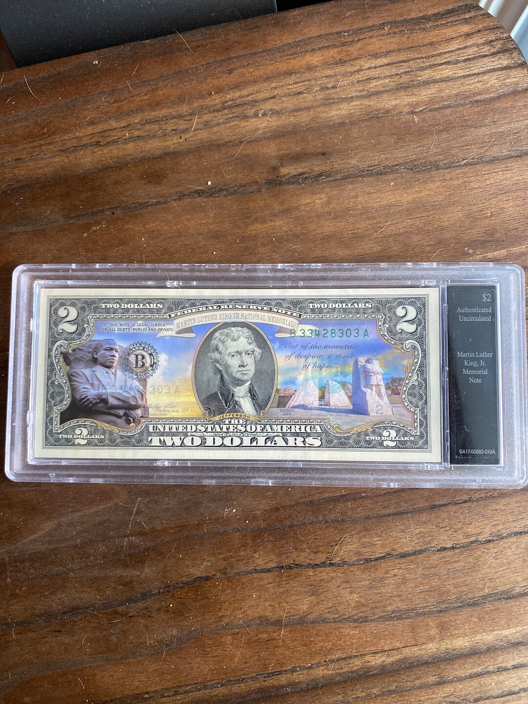 Colored 2.00 Green Note - Graded Uncirculated- Martin Luther King JR ...