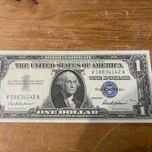 1957 One Dollar Silver Certificate in AU Condition - US Small Notes - Small Size Note -  - Collectible Notes