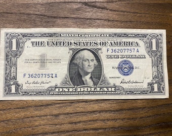 1935-1957 One Dollar Note $1 Silver Certificate AU-UNC Bill CU Blue Seal US 