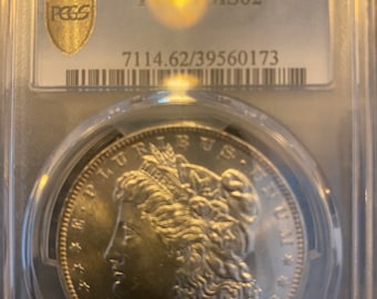 Gorgeous 1880 O Morgan Silver Dollar that is graded MS62 by PCGS and is housed in a PCGS Coin Holder - Silver Coins - Collectible coin