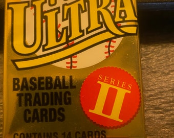 1992 Fleer Ultra Baseball Trading Cards - Series II - Unopen pack of trading cards - 14 cards in pack