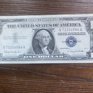 1957 1.00 Silver Certificate - Antique Notes - - Obsolete Notes - Collectible Currency - Small Notes - Silver Certificates