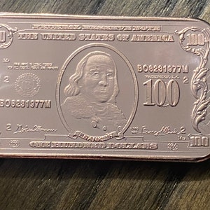 1 ounce Copper Bar - .999 copper - Bullion - Collectible Coins - Pure Copper - Must have for ones collection