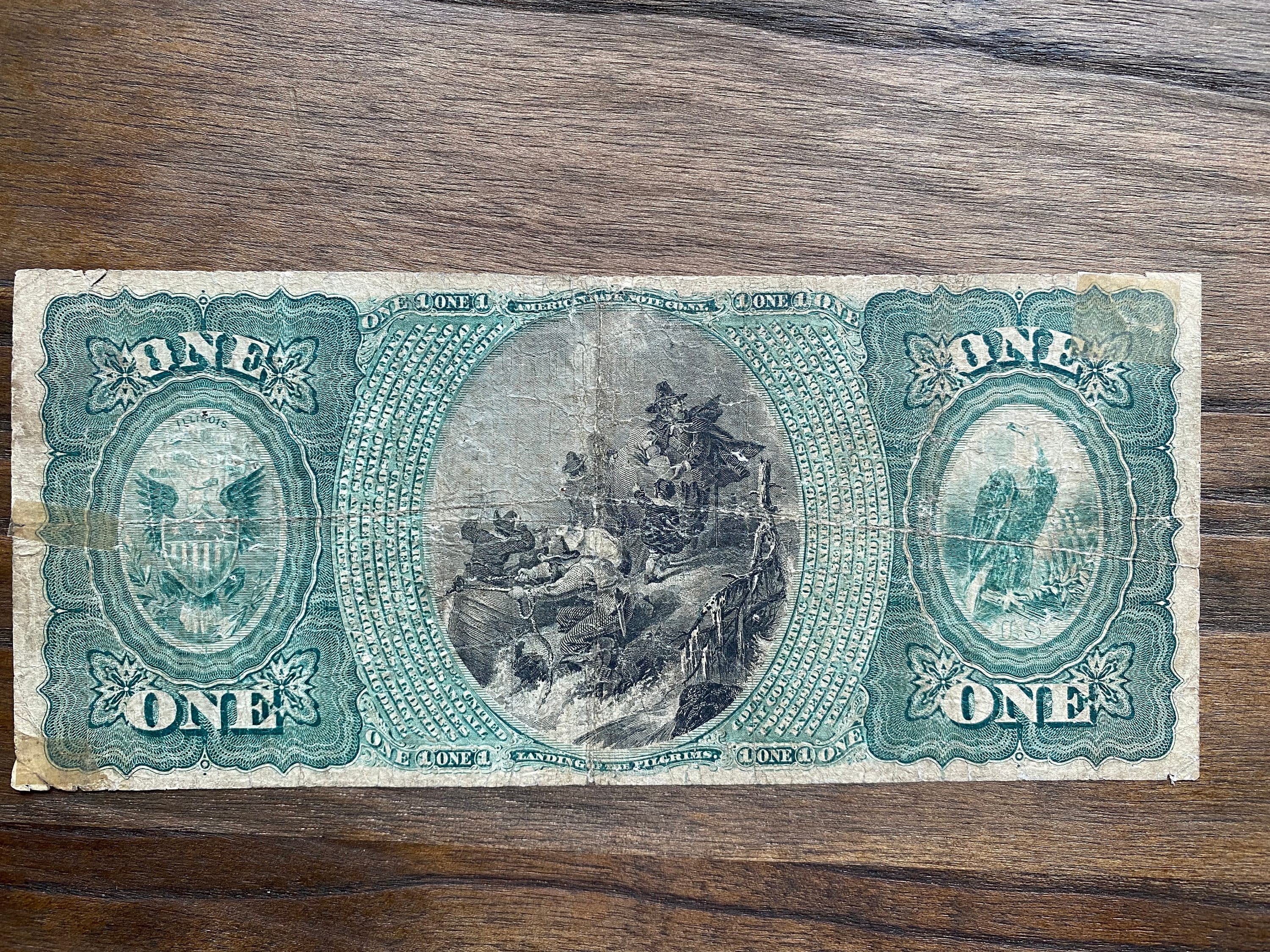 Series 1875 1 Dollar National Currency Note - 1428 Alton State of
