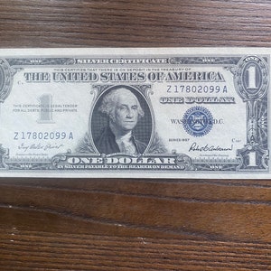 1957 1.00 Silver Certificate - Antique Notes - - Obsolete Notes - Collectible Currency - Small Notes - Silver Certificates