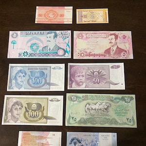 World  notes - 10 notes from around the world - Obsolete Currency - Asian Notes - Antique Notes - World Coins - Silver