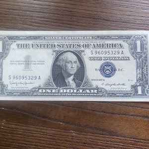 1957 1.00 Silver Certificate - Antique Notes - - Obsolete Notes - Collectible Currency - Small Notes - Silver Certificates