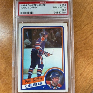 Paul Coffey -1984 O - PEE - CHEE Card - PSA Graded 8.5 - Hockey Card - gorgeous card - vintage card - hockey card