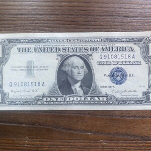 1957 1.00 Silver Certificate - Antique Notes - - Obsolete Notes - Collectible Currency - Small Notes - Silver Certificates
